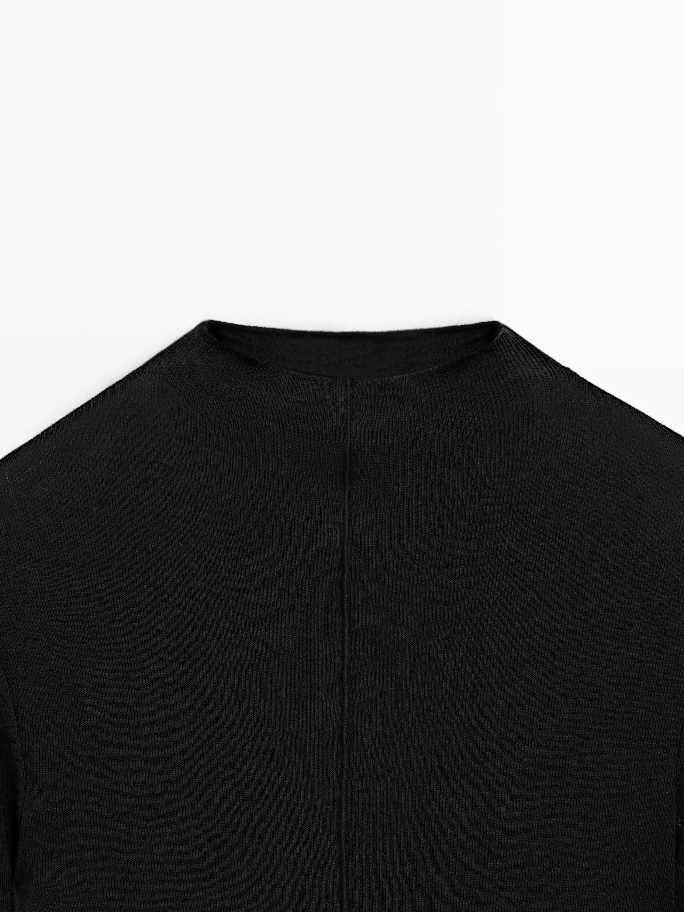 Long sleeve T-shirt with seam detail